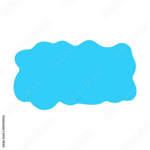 blue Cute cloud Text Box