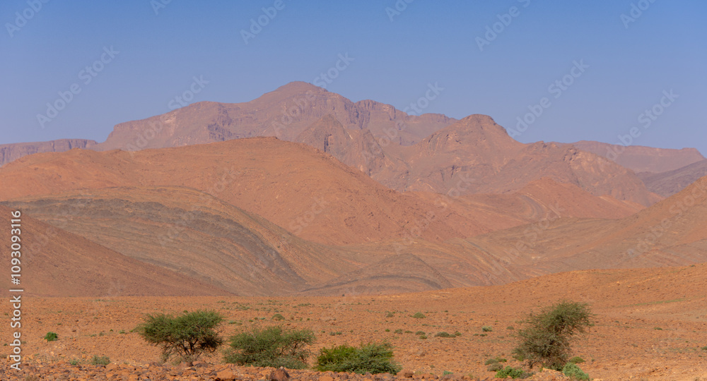 Mountainous scenery of Morocco in the center of the Anti Atlas Mountainous scenery of Morocco in the center of the Anti Atlas