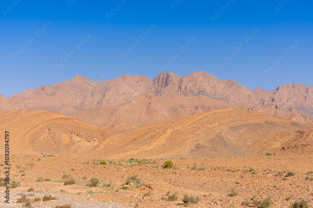 Fototapeta premium Mountainous scenery of Morocco in the center of the Anti Atlas