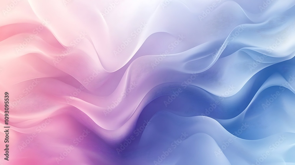 Blurred wave background with a pastel blue and purple gradient Blurred wave background with a pastel blue and purple gradient