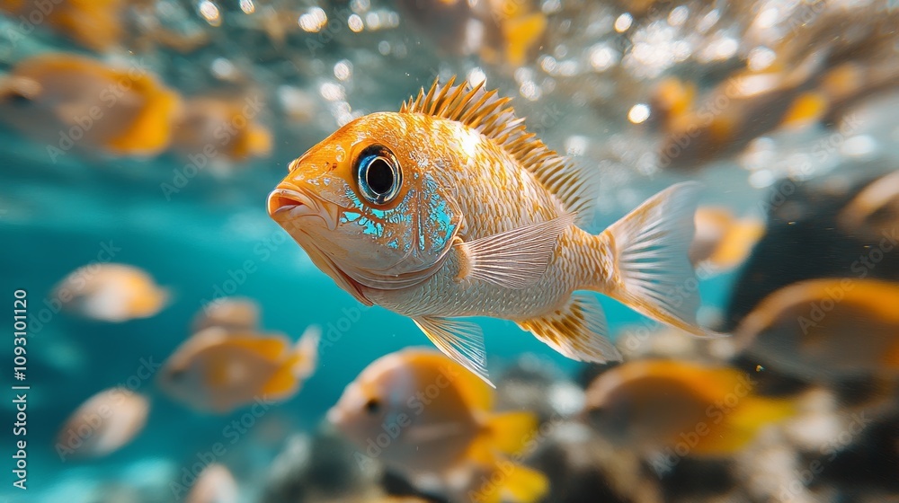 yellow fish under the sea