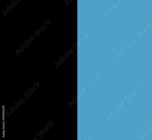 Illustration d'un carré bicolore noir et bleu graphique	