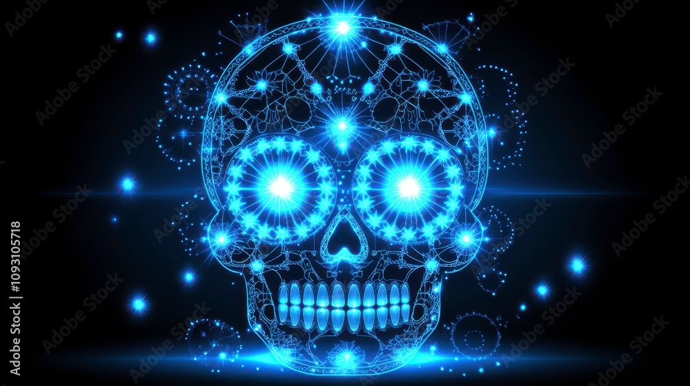 Digital skull art animation virtual space graphic design dark environment futuristic concept for ai art Digital skull art animation virtual space graphic design dark environment futuristic concept for ai art