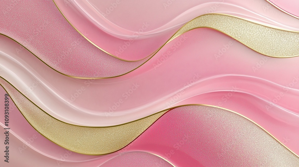 A modern Wallpaper in golden and pink shades featuring an elegant Glitter Optic. Ideal for colorful Poster, Templates, Banner and Presentations.