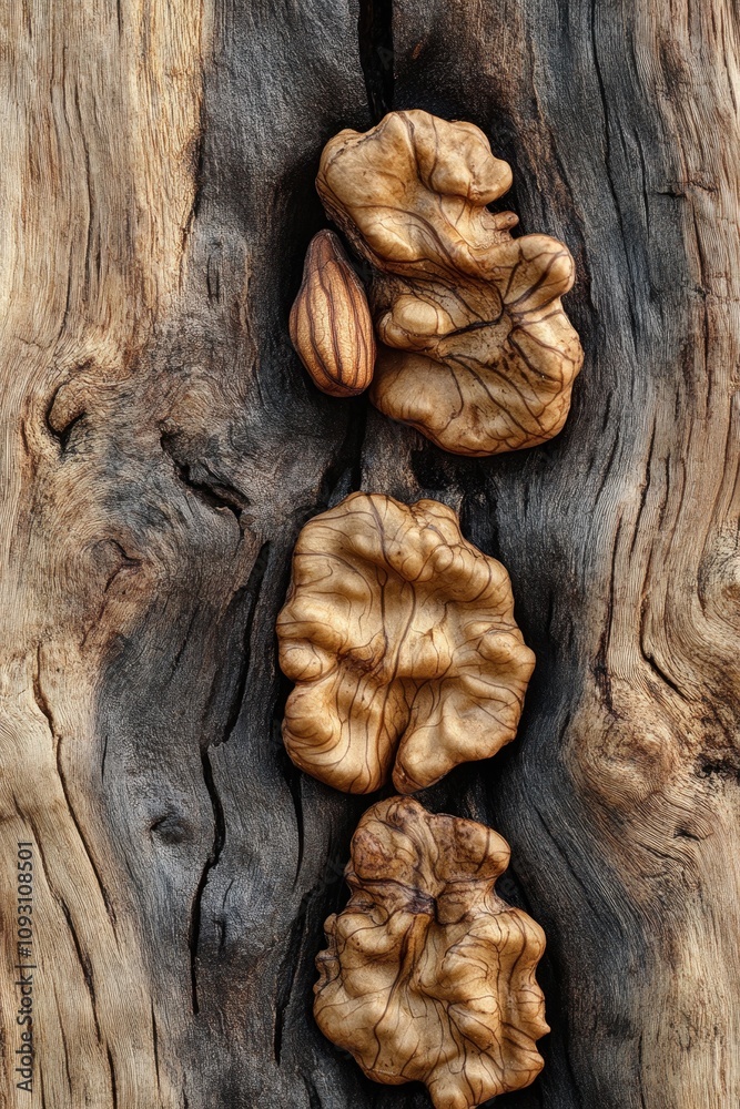 Natural walnut and wood texture background for rustic design Natural walnut and wood texture background for rustic design