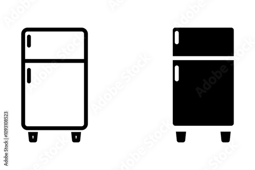 Fridge icon. for mobile concept and web design. vector illustration on white background
