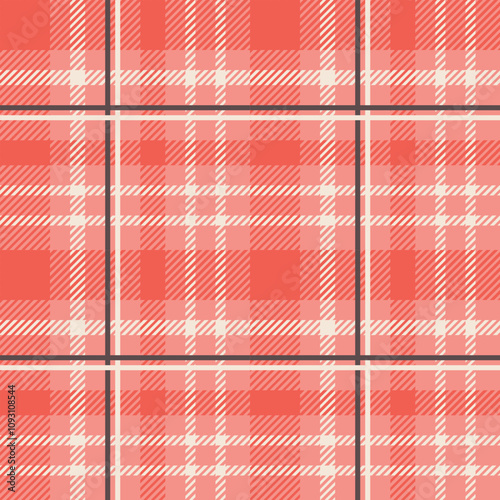 3 Winter Colors Plaid Seamless Light Red