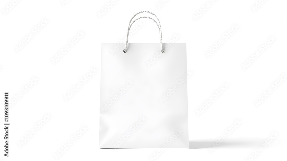blank paper bags set isolated on white background. 3d rendering shooping bag blank paper bags set isolated on white background. 3d rendering shooping bag
