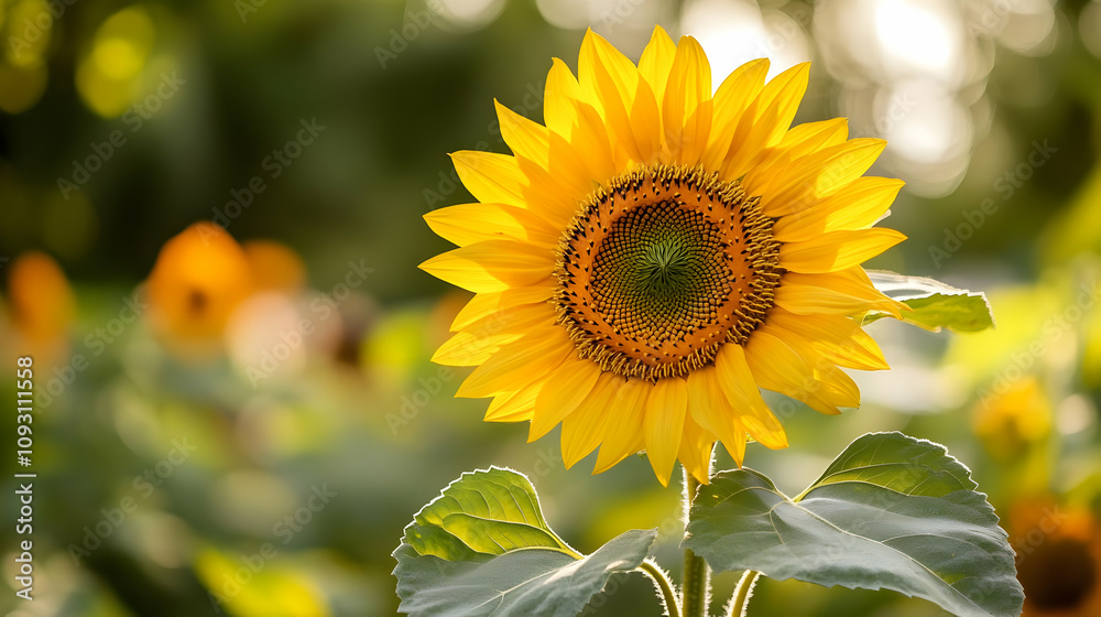 Naklejka premium Photo Sunflower Bloom Nature Yellow Summer
