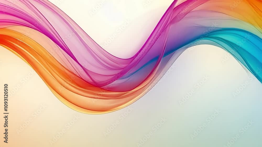 Rainbow Wave Abstract: Vibrant, flowing colors create a dynamic and energetic abstract background. Perfect for design projects needing a splash of color and movement. 