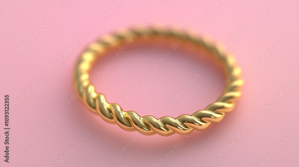 Elegant and Delicate Gold Twisted Ring on a Soft Pink Background, Signifying Luxury, Beauty, and Timeless Style for Jewelry Enthusiasts and Fashion Lovers Elegant and Delicate Gold Twisted Ring on a Soft Pink Background, Signifying Luxury, Beauty, and Timeless Style for Jewelry Enthusiasts and Fashion Lovers