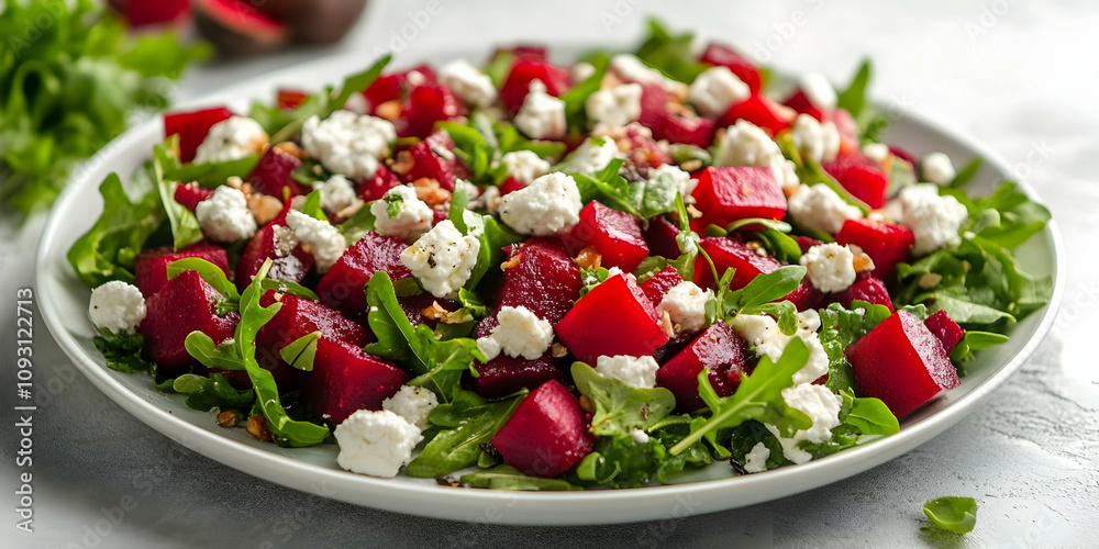 Photo - Beetroot Salad with Feta, Walnuts, and Arugula Photo - Beetroot Salad with Feta, Walnuts, and Arugula