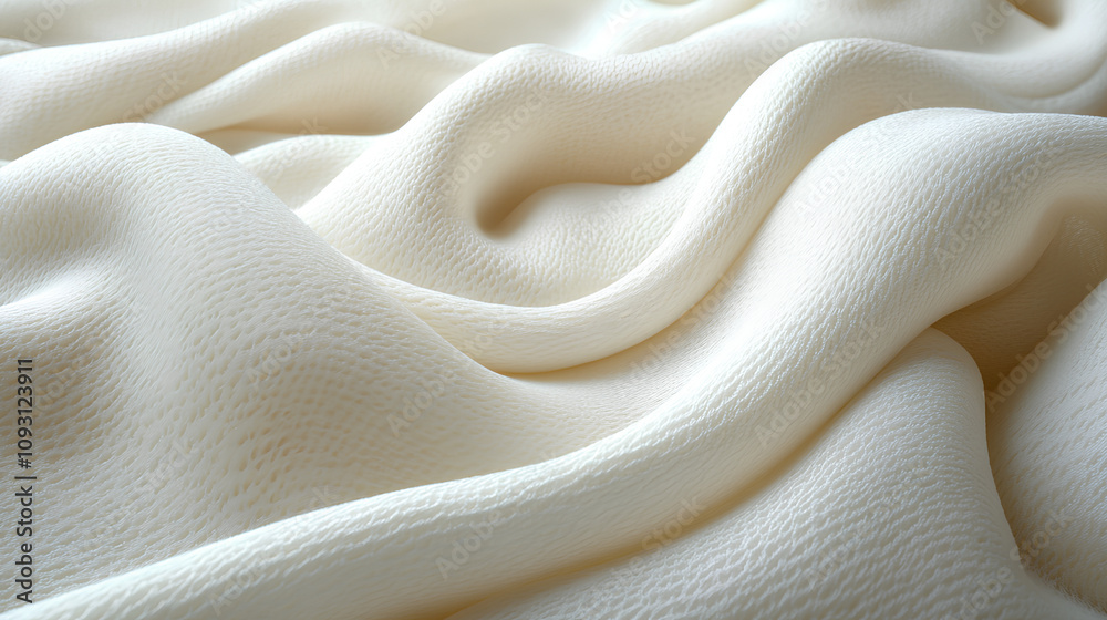 White Cloth with Thin Line Fabric Texture