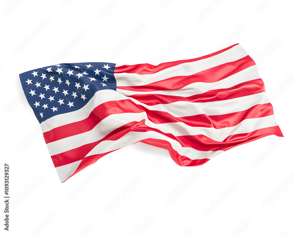 Obraz premium USA flag isolated on white background