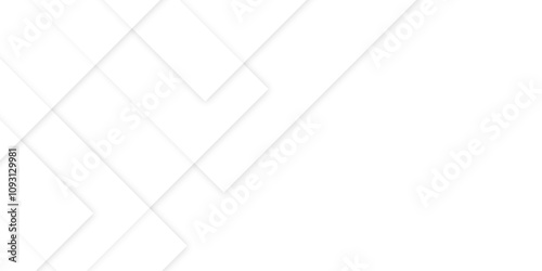 Abstract white background design with layers of textured white transparent material in triangle and squares shapes. White color technology concept geometric line vector white light grey background.	
