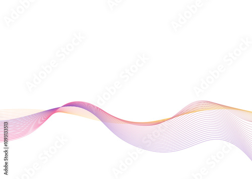 曲線・流線・ウェーブラインイラスト背景素材	