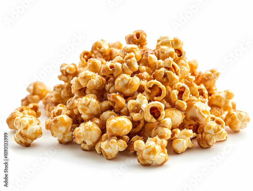 Photo Caramel Popcorn Sweet Treat Snack Food Delicious Golden Brown Crunchy