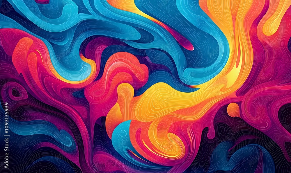 Abstract art piece generated by AI, modern, vibrant colors, digital painting, unique
Abstract art piece generated by AI, modern, vibrant colors, digital painting, unique