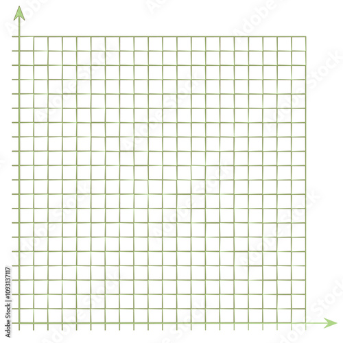 Grid paper. Mathematical graph. Cartesian coordinate system with x-axis, y-axis. Squared background with color lines. Geometric pattern for school, education. Lined blank on transparent background.