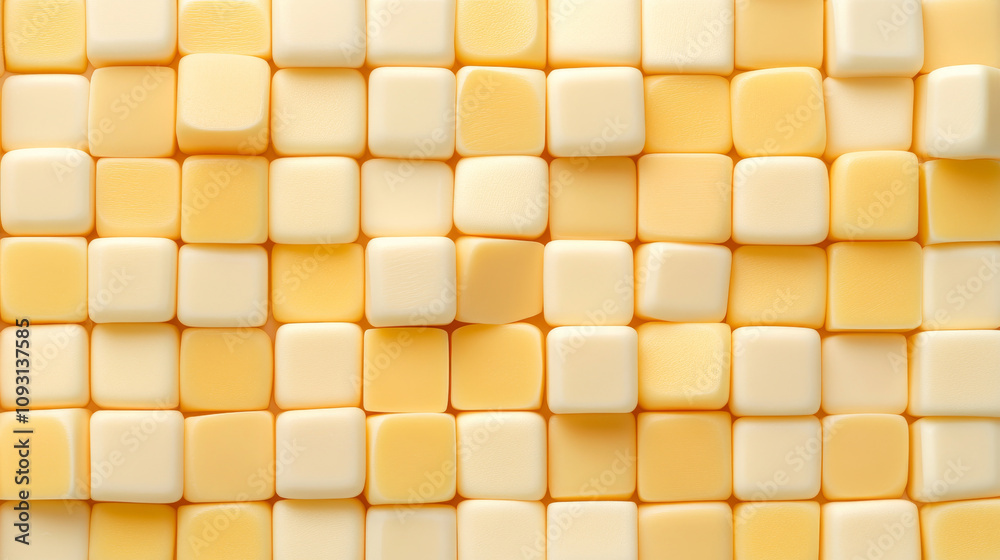 seamless pattern of yellow and white cubes creates visually appealing geometric background. soft pastel colors and uniform arrangement evoke sense of calm and order seamless pattern of yellow and white cubes creates visually appealing geometric background. soft pastel colors and uniform arrangement evoke sense of calm and order