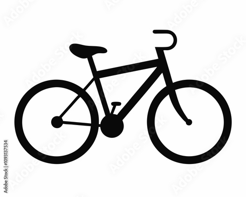 Bike free icon vector silhouette black on white background