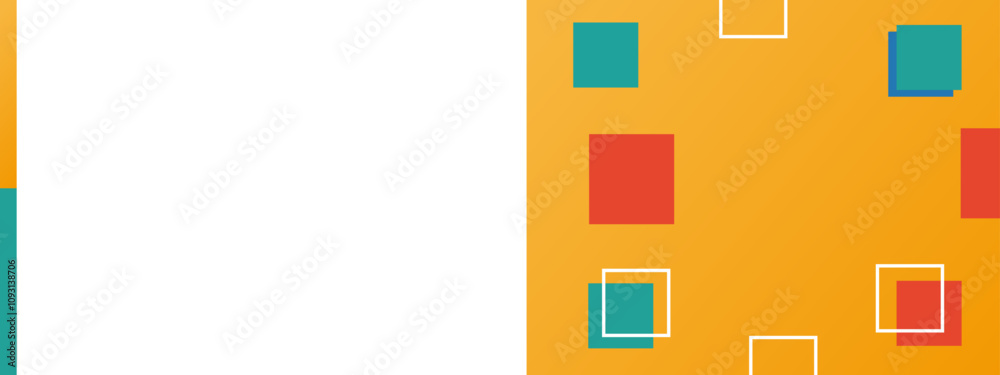 Abstract color geometric square shapes banner design Abstract color geometric square shapes banner design