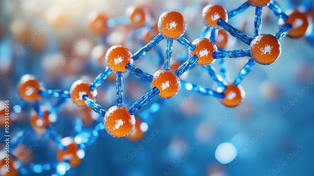 background A detailed rendering of the structure of a carbon nanotube, showing its hexagonal lattice and metallic luster against a blue bokeh light background, highlighting its potential in nanotechno background A detailed rendering of the structure of a carbon nanotube, showing its hexagonal lattice and metallic luster against a blue bokeh light background, highlighting its potential in nanotechno