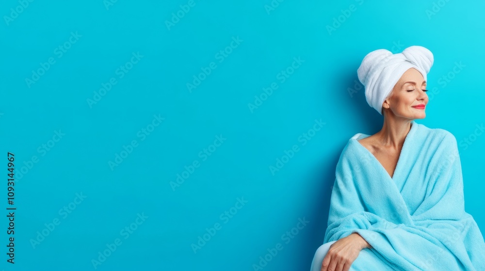 Woman in a pink hat and blue jacket is smiling at the camera. She is wearing a pink sweater and a blue jacket Woman in a pink hat and blue jacket is smiling at the camera. She is wearing a pink sweater and a blue jacket