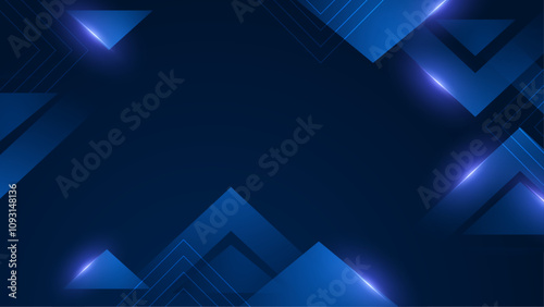 Blue Vector Abstract Background With Simple Geometric Shapes. For Background, Banner, Pamphlet, Certificate and Presentation