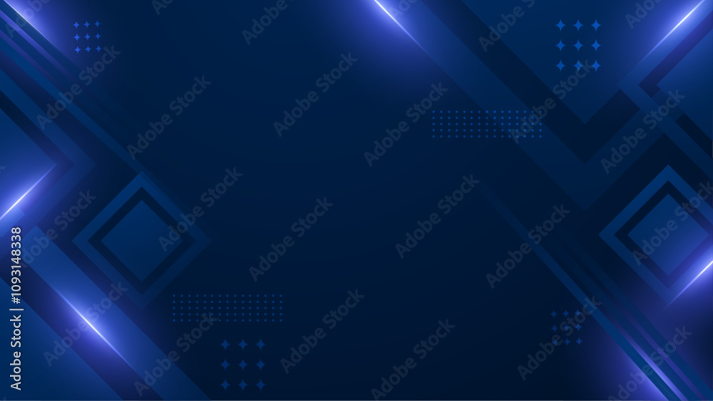 Obraz premium Blue Vector Abstract Geometrical Shape Modern Background. For Background, Banner, Pamphlet, Certificate and Presentation