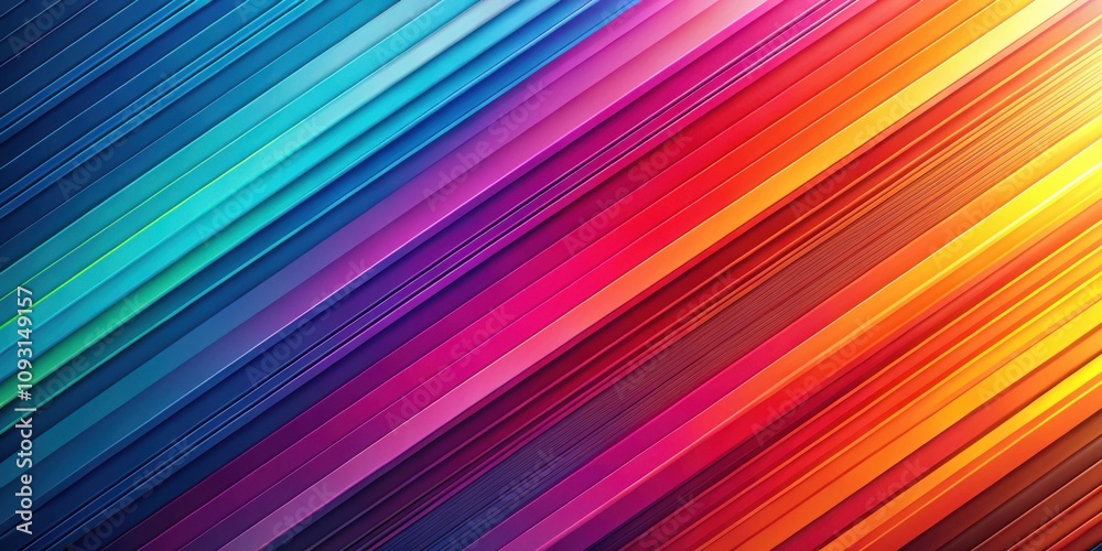 Abstract Diagonal Stripes of Vivid Hues, A Colorful Tapestry of Bold Lines,  Dynamic and Energetic