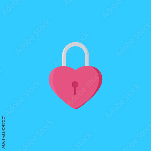 heart padlock illustration