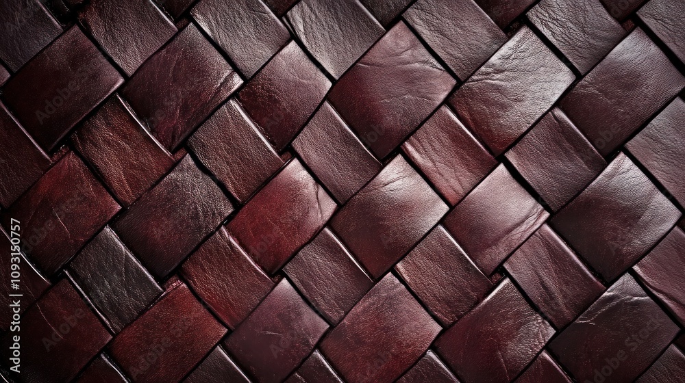 Intricate Maroon Leather Weave Texture Intricate Maroon Leather Weave Texture