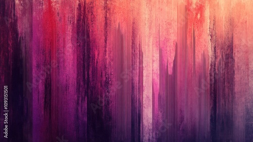 Abstract Crimson Hues: A Digital Painting of Vertical Brushstrokes