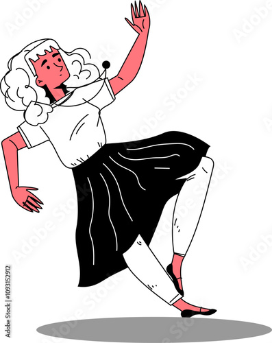 Woman Falling Down
