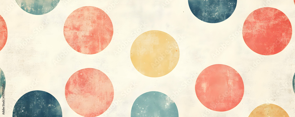 Abstract Background Illustration - Colorful Circles Pattern