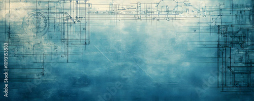Abstract Background Blueprint Design Illustration