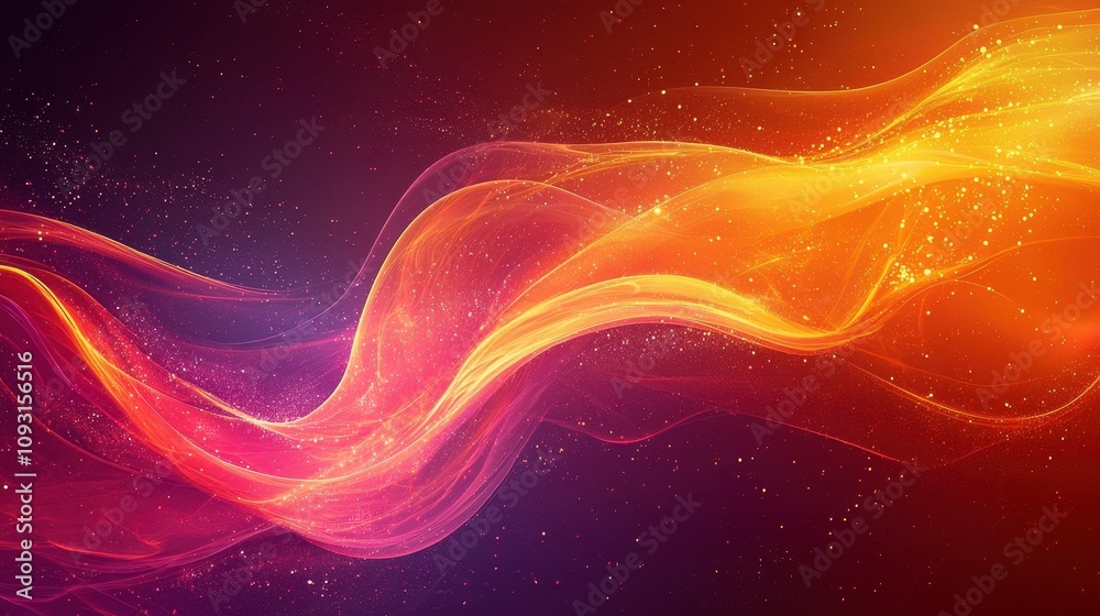 A bold gradient background blending deep crimson and fiery orange tones with dynamic light streaks. The energetic composition feels electrifying and impactful. Ideal for attention-grabbing and 