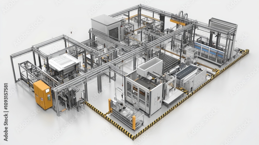 Modular factory floor with equipment that adapts to varied products Modular factory floor with equipment that adapts to varied products