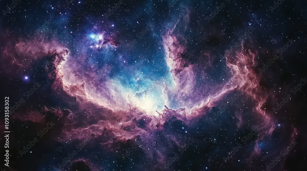 A cosmic nebula-inspired background with swirling clouds of lavender, teal, and silver. Bright stars twinkle against the dark expanse, creating a sense of infinite wonder. The dreamy design A cosmic nebula-inspired background with swirling clouds of lavender, teal, and silver. Bright stars twinkle against the dark expanse, creating a sense of infinite wonder. The dreamy design