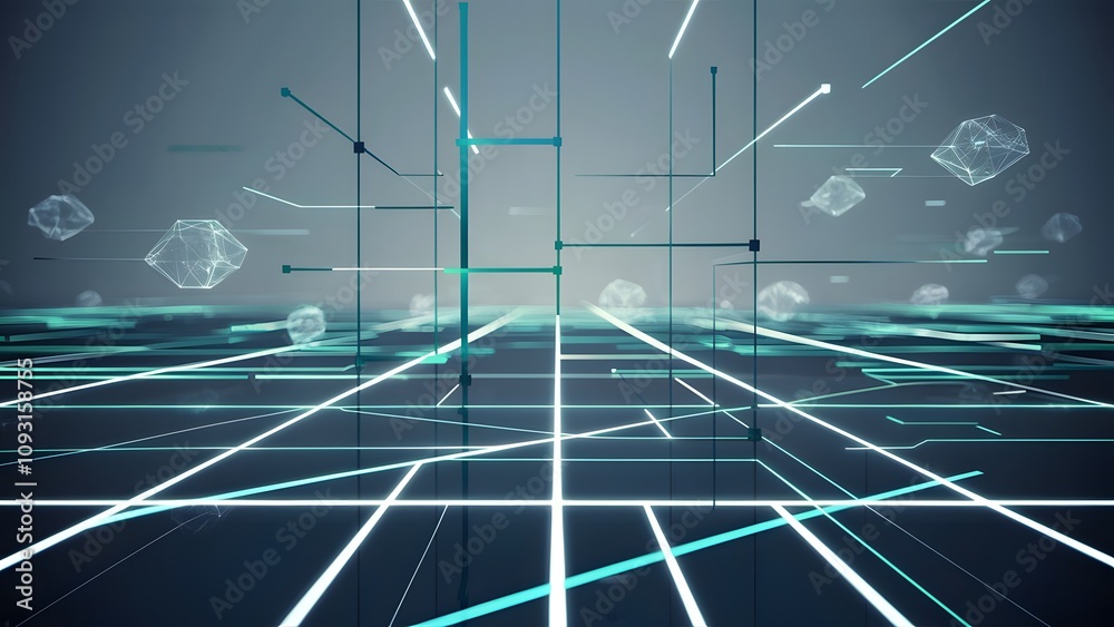 © Nita - Dynamic Light Wave A Fusion of Digital Energy and Artistic Motion