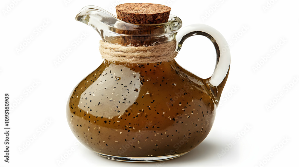 Photo Kiwi Seed Dressing in Glass Jar Photo Kiwi Seed Dressing in Glass Jar