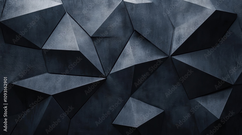 Dark geometric abstract background with layered black shapes Dark geometric abstract background with layered black shapes