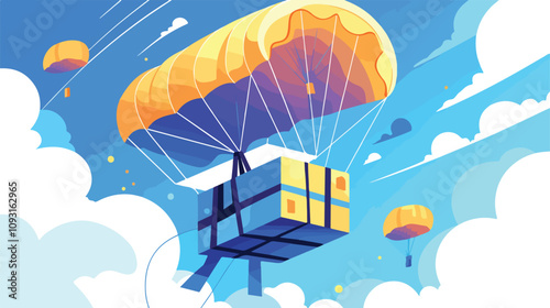 Professional Delivery Shipping Via Parachute Air Mail Service