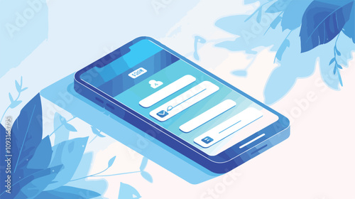 Modern Login Screen UI Design for Mobile Website