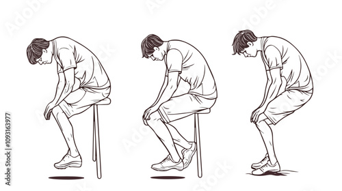 Man with Knee Pain - Professional Medical Concept Image for Adobe Stock Photos