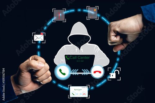 Warning and dealing with online call center scams. Deceive by calling, chatting and emailing. Warning signals and fists to deal with scammers who are deceiving their victims.