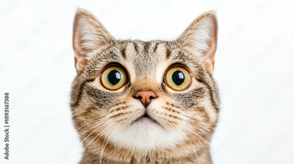 Intense gaze of a british shorthair cat in a cozy living room setting Intense gaze of a british shorthair cat in a cozy living room setting