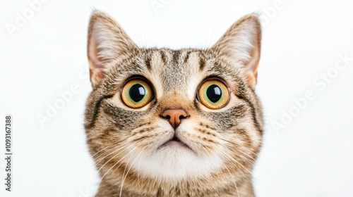 Intense gaze of a british shorthair cat in a cozy living room setting
