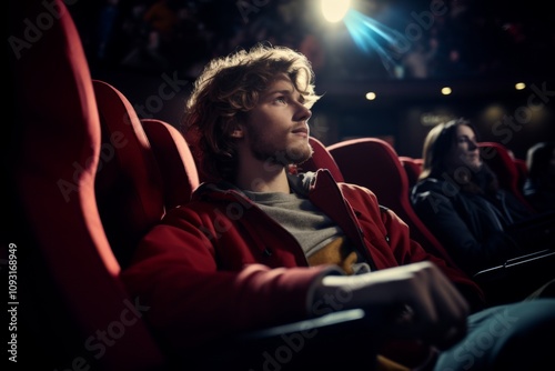 Portrait of a audience during a immersive movie screening in theater